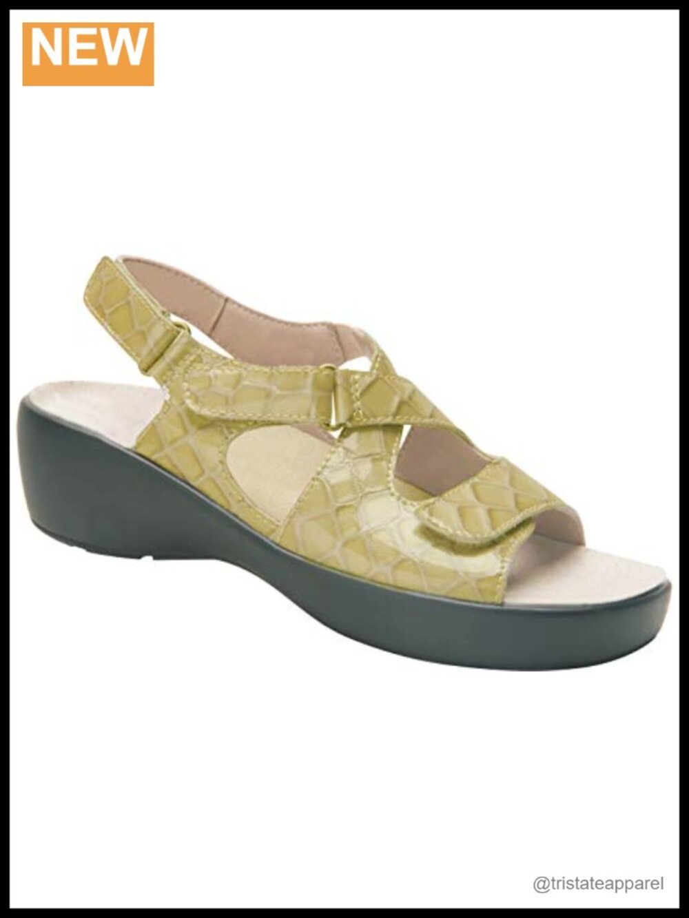 Drew Abby Slingback Orthotic Wedge Sandal Hook Loop Walking Shoe